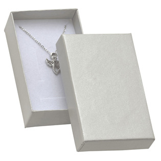 Dárková krabička - perleťově šedá