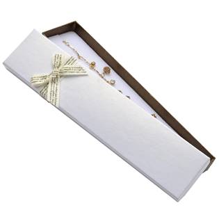 Dárková krabička na náramek s béžovou mašlí
