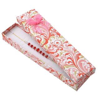 Dárková krabička na náramek s růžovou mašlí