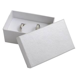 Dárková krabička na snubní prsteny - bílá