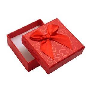 Dárková krabička na soupravu šperků - červená