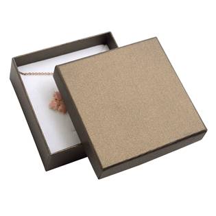 Dárková krabička na soupravu šperků - hnědá