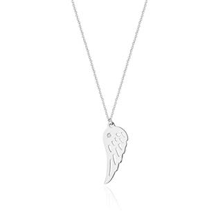 Diamantový náhrdelník andělská křídla, bílé zlato a briliant