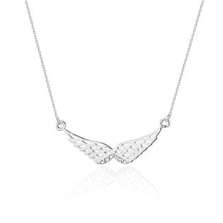 Diamantový náhrdelník andělská křídla, bílé zlato a brilianty