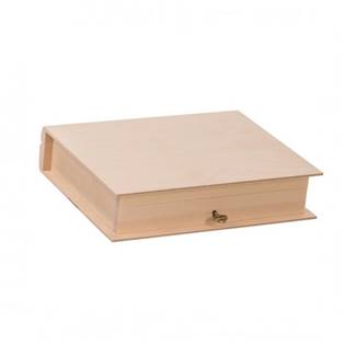 Dřevěná krabička kniha na klíček