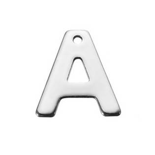 Drobný ocelový přívěšek - iniciála "A"