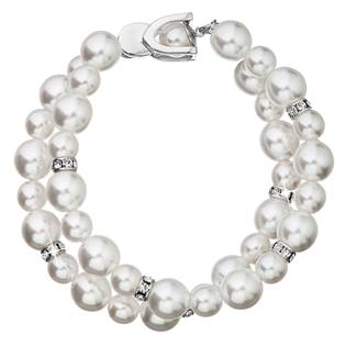 Dvojitý perlový náramek perly Crystals from Swarovski®