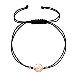 Kabbalah pozlacený rose gold náramek hory