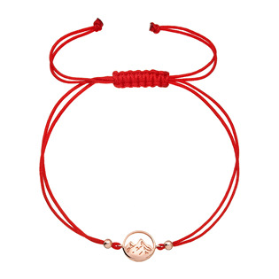 Kabbalah pozlacený rose gold náramek hory