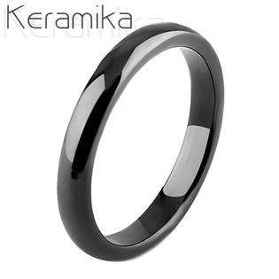 Keramický prsten černý, šíře 3 mm, vel. 52