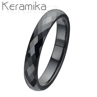 KM1002 Keramické snubní prsteny šíře 4mm - pár