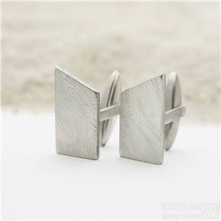 Kované damasteel manžetové knoflíky Loper, struktura voda