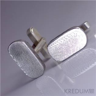 Kované damasteel manžetové knoflíky Ovidius