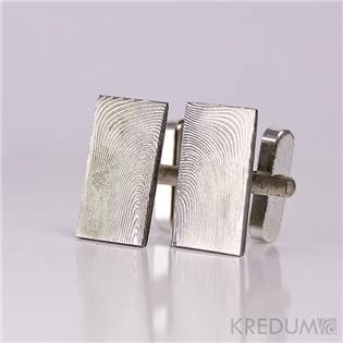 Kované damasteel manžetové knoflíky Pan Q