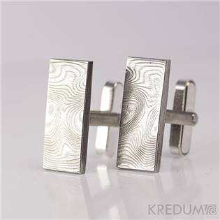 Kované damasteel manžetové knoflíky Pan Q