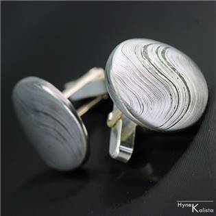Kované damasteel manžetové knoflíky Papilario