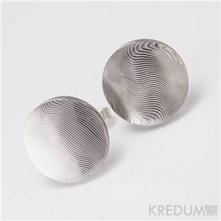 Kované damasteel manžetové knoflíky Papilario