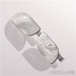 Kované damasteel manžetové knoflíky Pikant