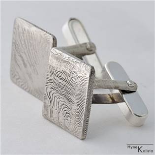 Kované damasteel manžetové knoflíky Quatro