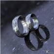 Snubní ocelový prsten damasteel