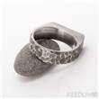 Kovaný ocelový prsten damasteel FOTO3
