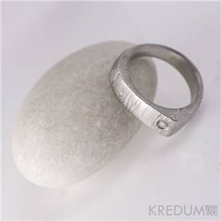 Kovaný prsten damasteel diamant 1,5 mm - Cleans