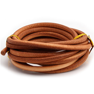 Kožená šňůrka kulatá přírodní, tl. 3 mm