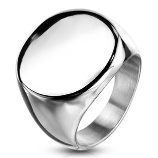 Kruhový pečetní ocelový prsten