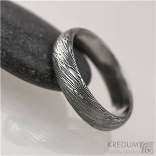 KS1024 Dámský kovaný prsten Damasteel Prima voda