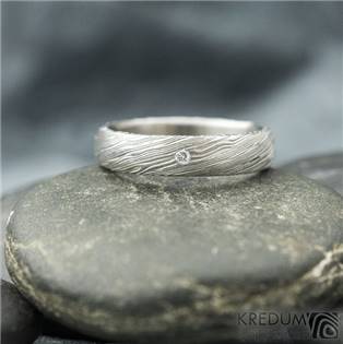 KS1024 Dámský prsten Damasteel Prima diamant 1.5 mm