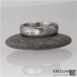 KS1024 Dámský prsten Damasteel Prima diamant 1.7 mm