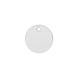 Kulatá stříbrná destička s otvorem, 6 mm, tl. 0,4 mm