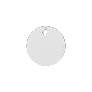 Kulatá stříbrná destička s otvorem, 9 mm, tl. 0,5 mm