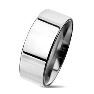Lesklý prsten chirurgická ocel, šíře 8 mm