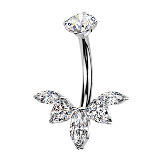 Luxusní piercing do pupíku - TITAN