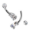 Piercing do pupíku TITAN s moissanity