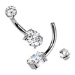Piercing do pupíku TITAN s moissanity