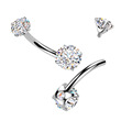 Piercing do pupíku TITAN s moissanity