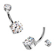 Piercing do pupíku TITAN s moissanity
