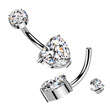 Piercing do pupíku TITAN s moissanity
