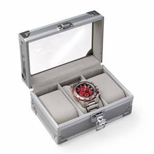 Malá šperkovnice na ukládání hodinek - stříbrná