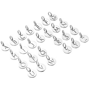 Malý ocelový přívěšek s kroužkem - iniciála "B"