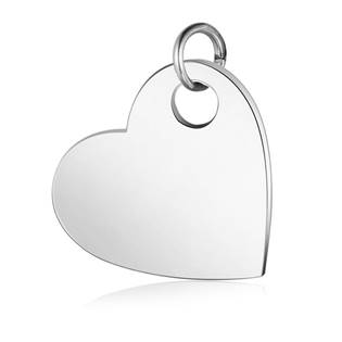 Malý ocelový přívěšek s kroužkem - srdce