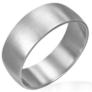 Matný ocelový prsten, šíře 8 mm,