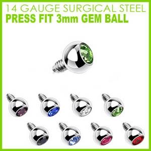 Microdermal - ozdobná část 3 mm