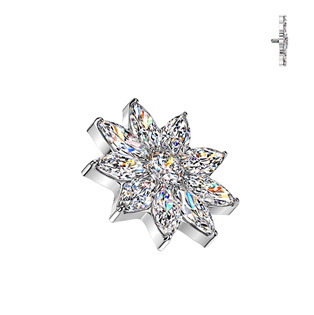 Microdermal - ozdobná část kytička TITAN