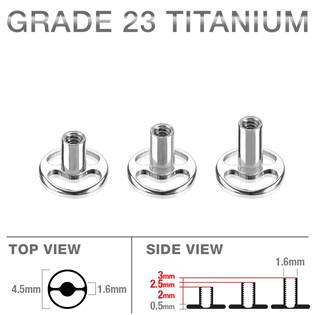 Microdermal base - kotva TITAN, výška 2 mm
