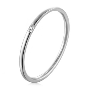 Minimalistický ocelový prsten MOISSANIT, vel. 52