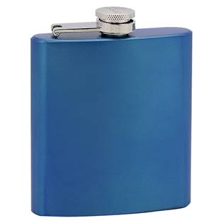 Modrá ocelová kapesní lahev - placatka 175 ml