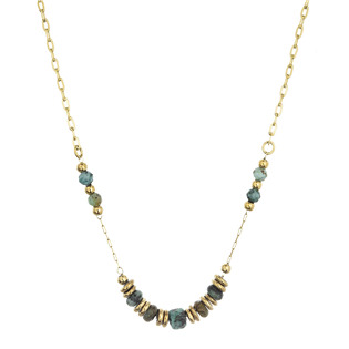 Náhrdelník ocelový s africkým tyrkysem